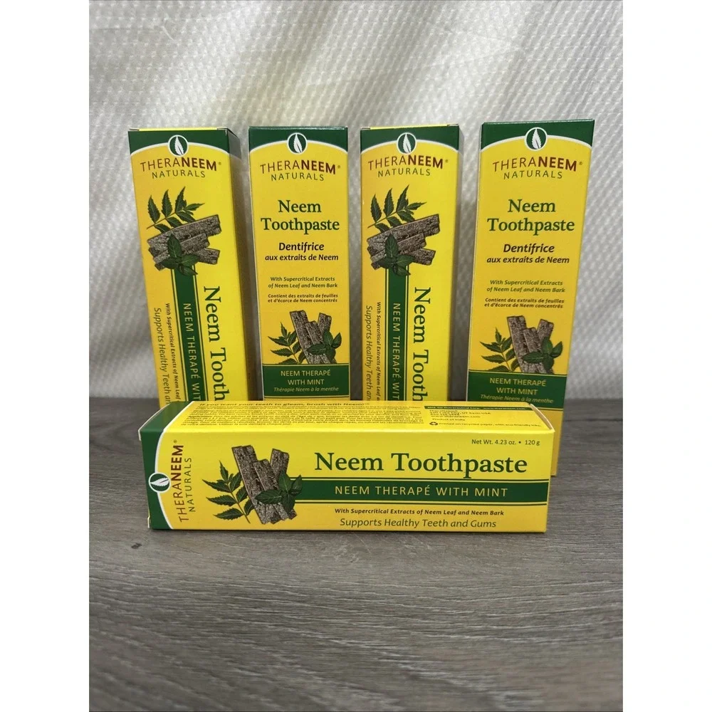 Set Of 5 TheraNeem® Naturals Neem Therape Toothpaste With Mint 4.23oz - 05/2026